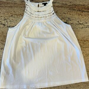 Ann Taylor white sleeveless top